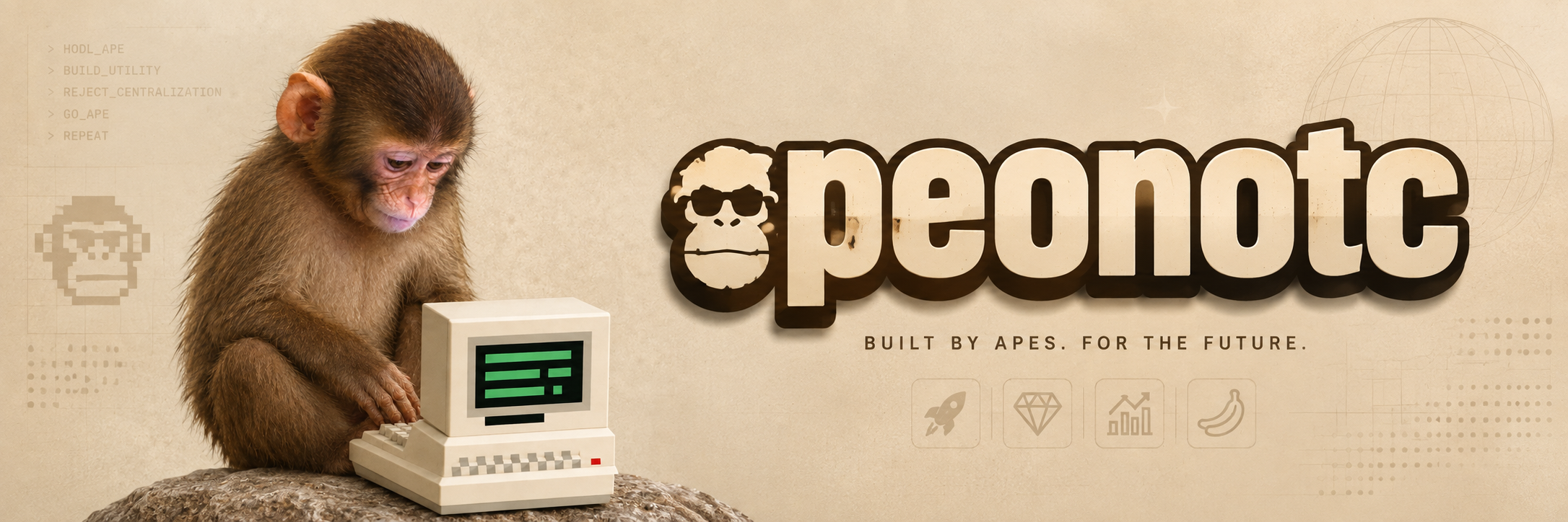 apeonotc banner — built by apes, for the future